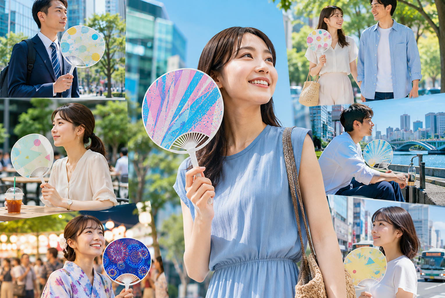 うちわは手に持ってもらえるだけで広告として機能